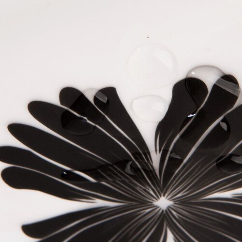比非勒黑白大花浴帘套装免打孔防水布防霉加厚卫生间浴室门帘