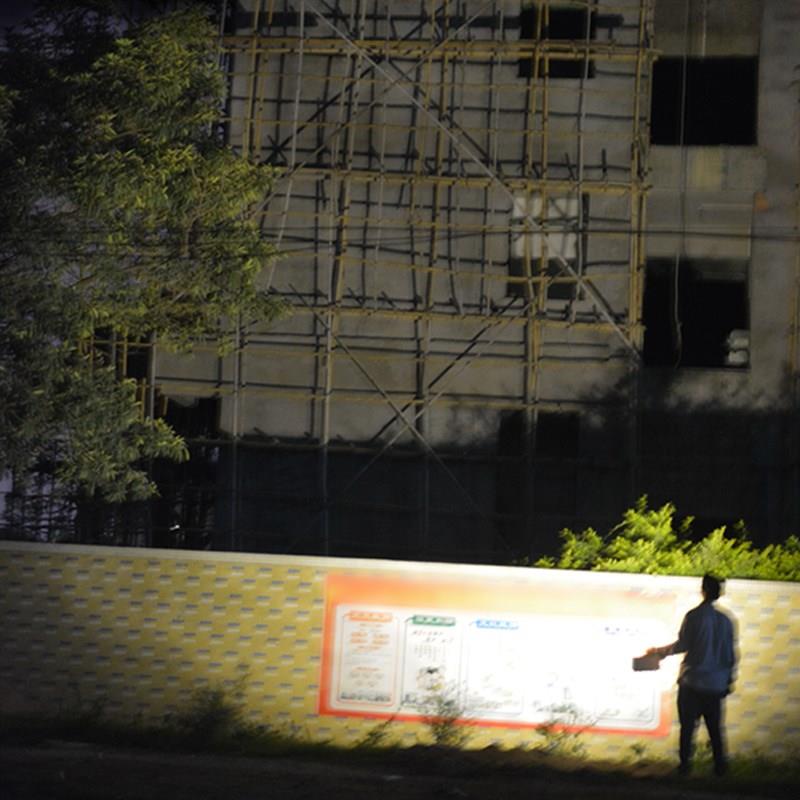 俱竞阳3136双头应急灯家用停电自动照明黄光10W高亮指示LED灯