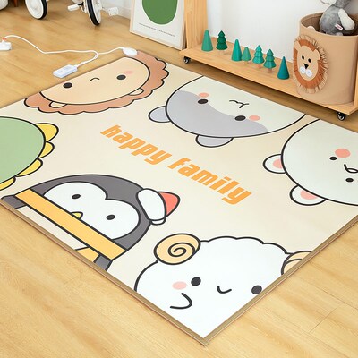 三顺暖润石墨烯碳晶地暖垫家用卡通发热电热地垫加热地毯地热垫子