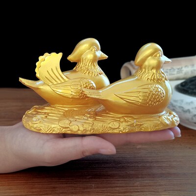 鸳鸯摆件姻缘一对送新人礼物家居卧室工艺品饰品百年好合新婚礼品