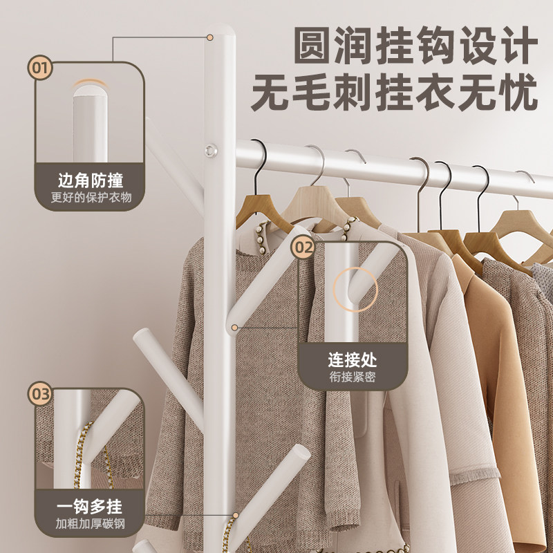 挂衣架落地卧室宿舍大学生收纳衣帽架门后转角简易置物架子晾衣架