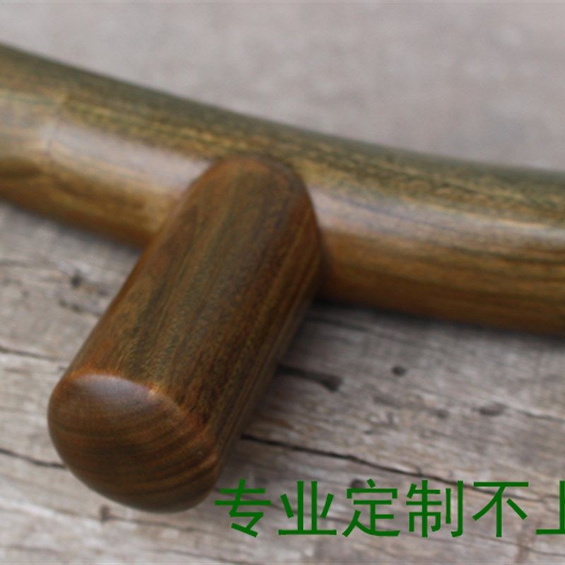 大号粗棍拨筋按摩穴位棒高档绿檀木点穴棒按摩腰背部工具坚硬木质