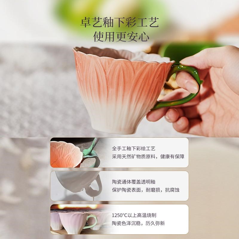 JOYYE骨瓷咖啡杯碟套装马克杯子陶瓷法式高档精致英式下午茶礼盒