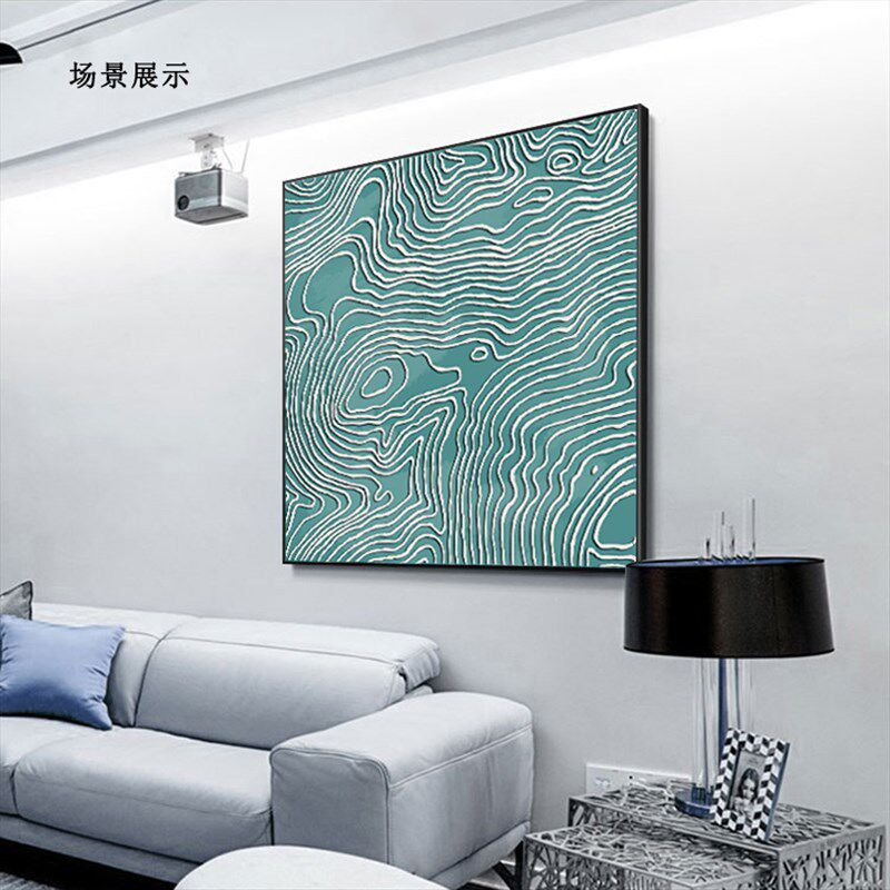 凹凸立体玑理画芯3D打印艺术微喷新中式简约抽象轻奢装饰酒店画