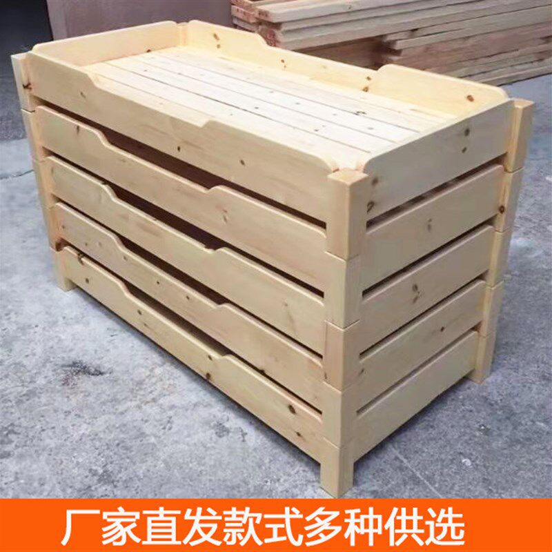 幼儿园床塑料床儿童午睡午休床托儿所床宝宝注塑一体实木床叠叠床