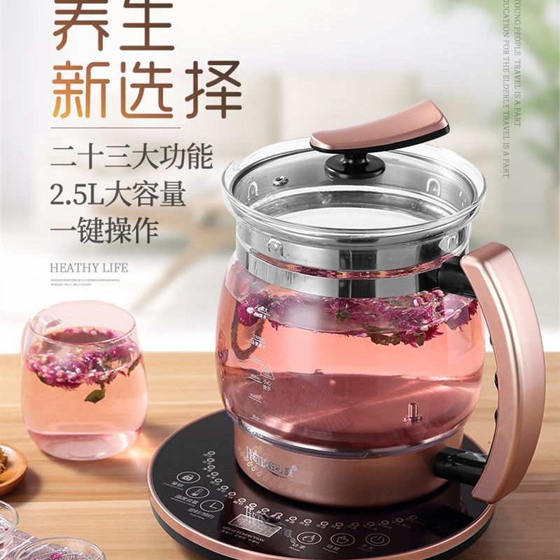 和庭养生壶大容量全自动多功能加厚玻璃2.5l煎药壶养身炖锅煮茶器