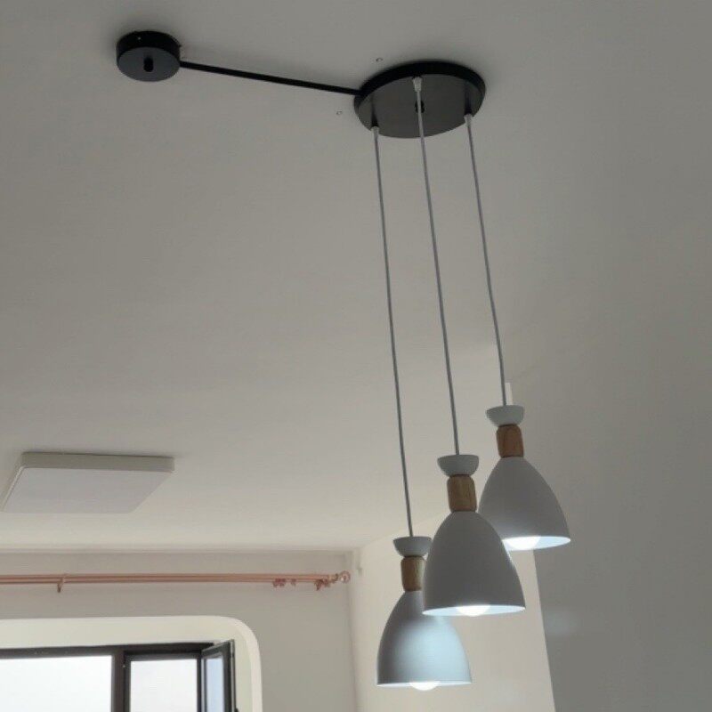 灯具移位器改位神器餐厅吊灯diy配件换位免开槽长条座可移式灯具