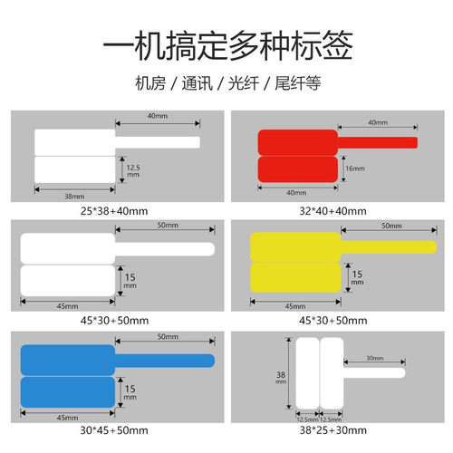 印立方YLF热转印系列P/F/T型合成缆标签机房彩色不干胶打印纸防水