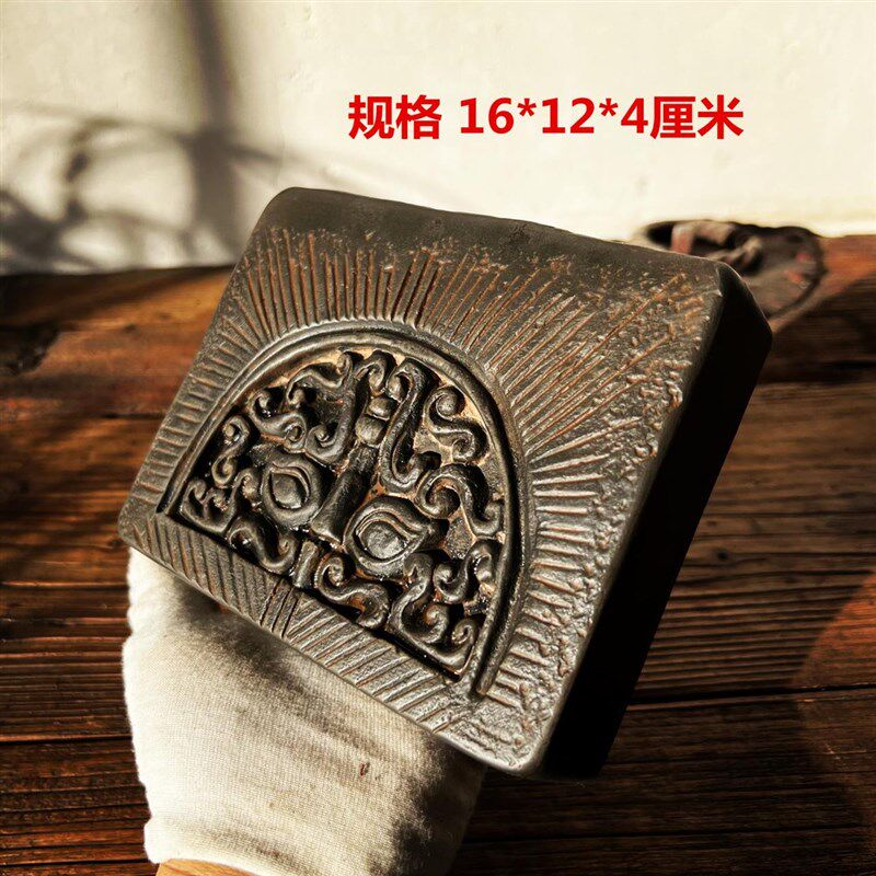 中式复古汉砖雕刻秦砖汉瓦当立体成品简约室内新款拓片制作