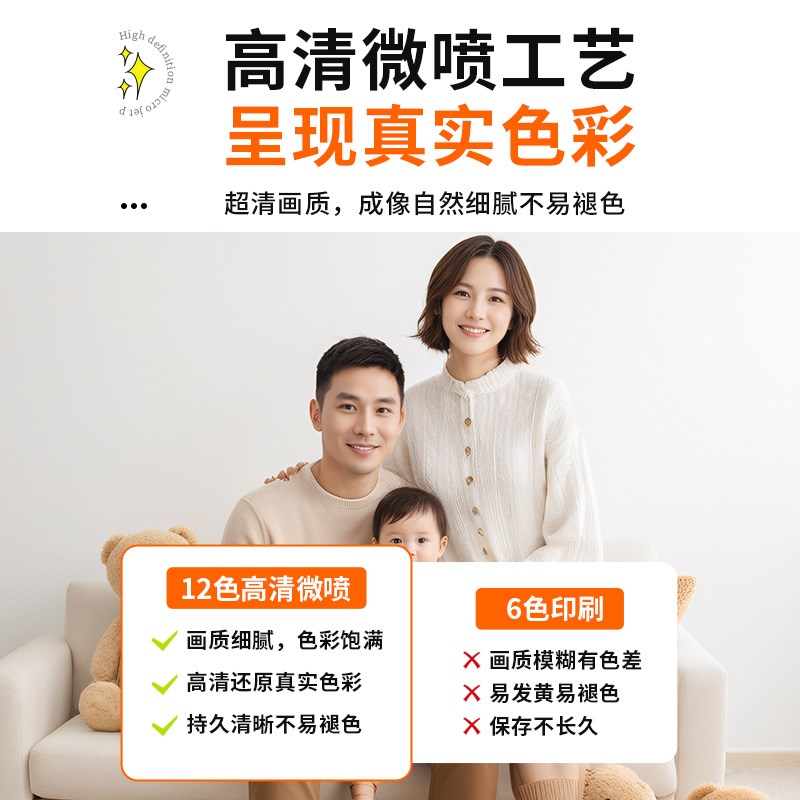 相框挂墙照片定制摆台多张照片墙组合六宫格全家福制作加打印相册图片