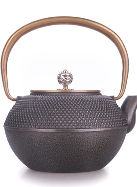 铸铁壶茶壶茶室新中式摆件软装家居饰品铁茶壶艺术烧水煮茶壶1.2L