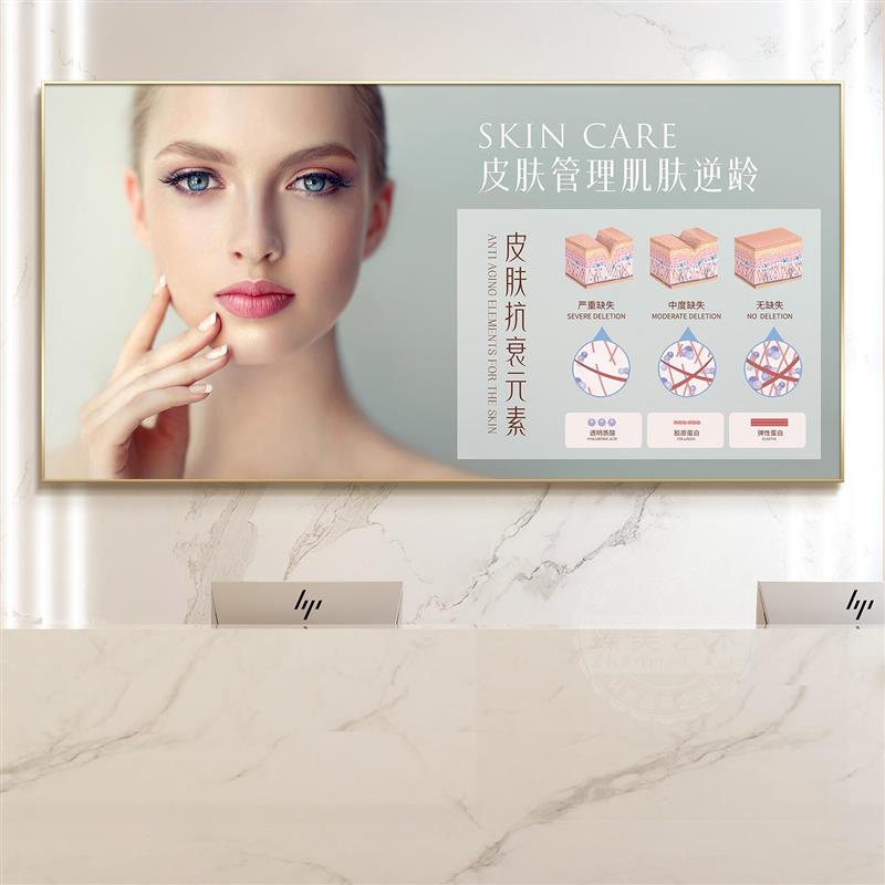 皮肤管理医美诊室宣传挂画美容院墙面广告画结构剖面分析图装饰画