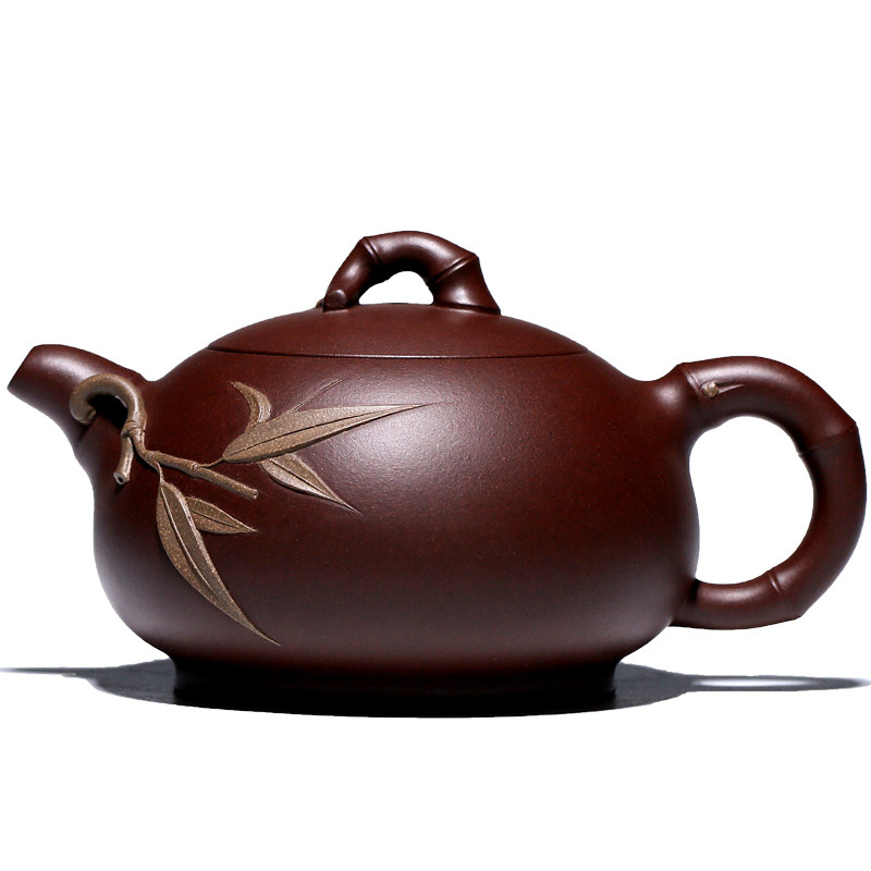 宜兴紫砂壶西施壶纯全手工泡茶壶功夫茶具家用正宗套装 圆竹西施