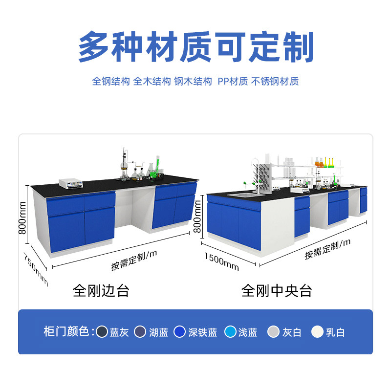 化学实验室重载实验台简易组装全钢理化板台面实验化验专用操作台