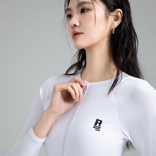 韩国潜水服女分体套装长袖浮潜水母衣户外运动学生防晒温泉游泳衣