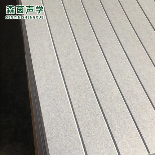 定制3D雕刻V槽立体条形聚酯纤维吸音板墙面影音室内琴房装饰材料