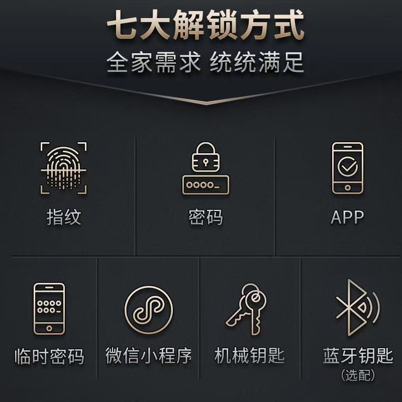 德施曼指纹锁家用防盗门密码锁智能门锁家用电子锁感应锁V7