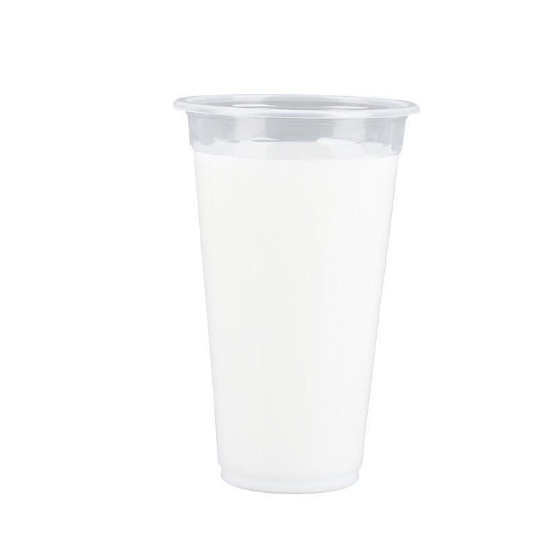 95口径奶茶杯塑料杯500ml带盖一次性饮料果汁杯子商用1000装促销