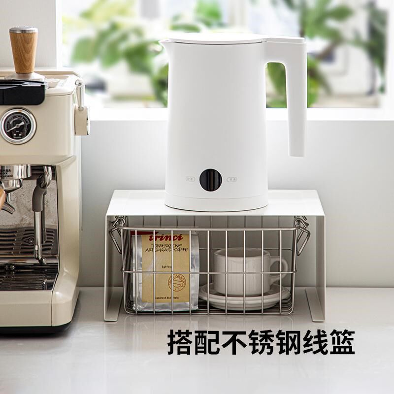 霜山铁艺桌面置物架厨房台面调料水杯架碗盘收纳架可叠加分隔架子