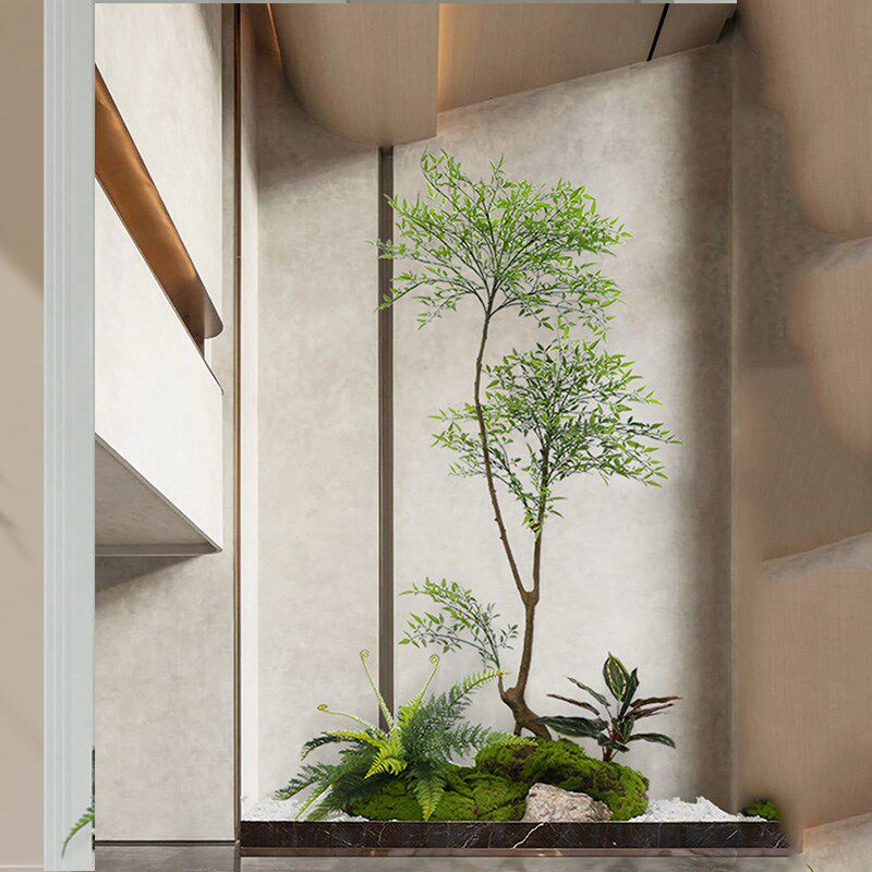 仿真假绿植造景室内景观植物组合仿真树橱窗转角装饰落地盆景摆件