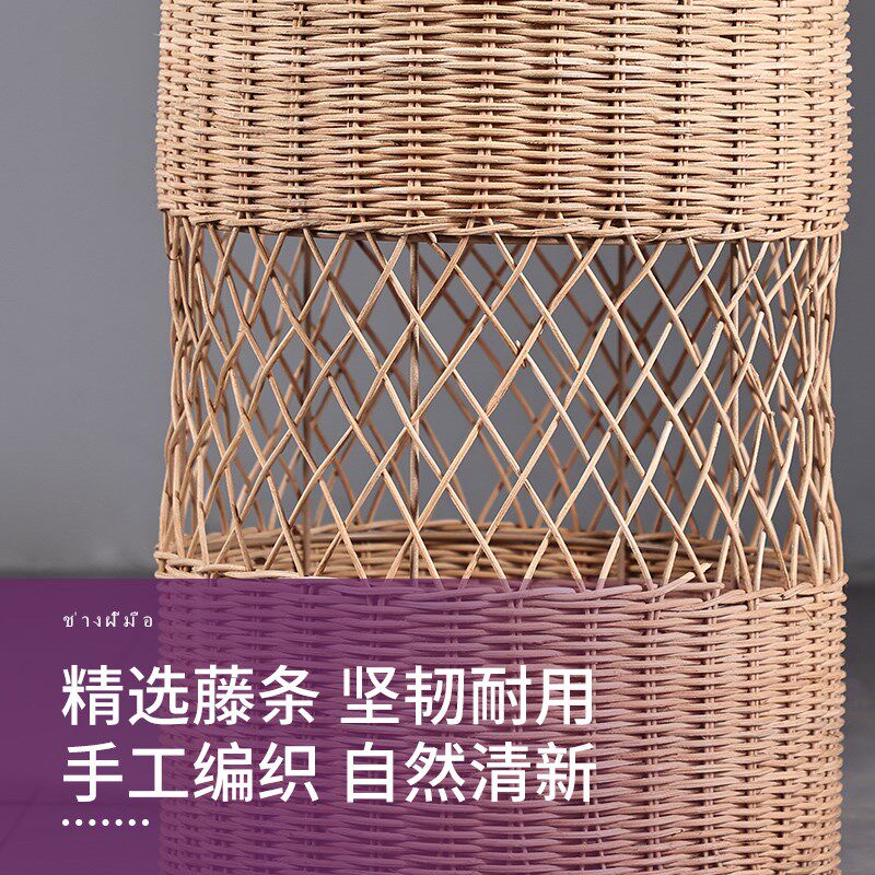 异丽藤编客厅落地灯侘寂风藤艺卧室立式灯中式民宿禅意落地台灯