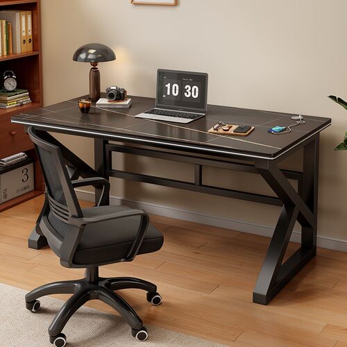 岩板电脑桌卧室家用台式电竞桌椅套装学生写字桌书桌轻奢办公桌子