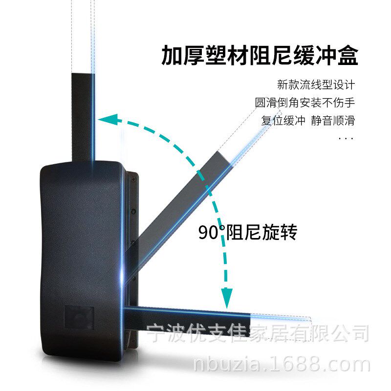 衣柜挂衣杆升降下拉式液压双阻尼缓冲铝合金简易加厚家用伸缩衣杆