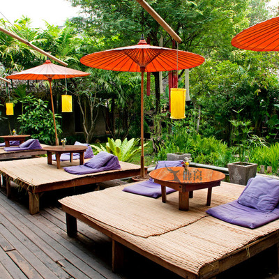 一楼小院遮阳伞户外伞庭院布伞摆摊伞防雨室外别墅沙滩露台太阳伞