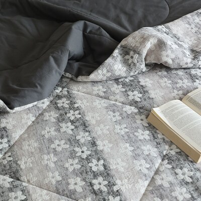 夏天的风高级清冷感全棉夏被复古肌理感花朵空调被夏凉被四件套