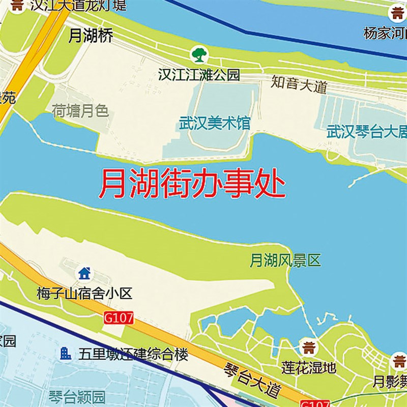 2024新款武汉汉阳区地图办公室挂图高清壁贴超大装饰画定制