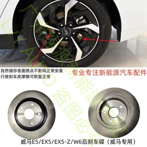 威马新能源专用E5EX5EX5-ZW6后轮刹车碟刹车盘制动盘总成厂家直售
