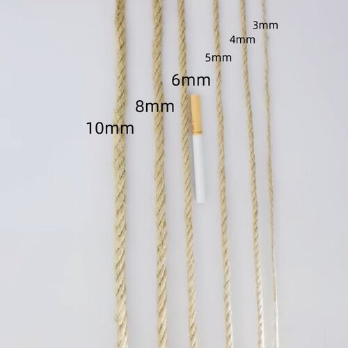 优质白麻白色麻绳8mm猫爪绳DIY手装饰缠水管绳轮胎茶几材料