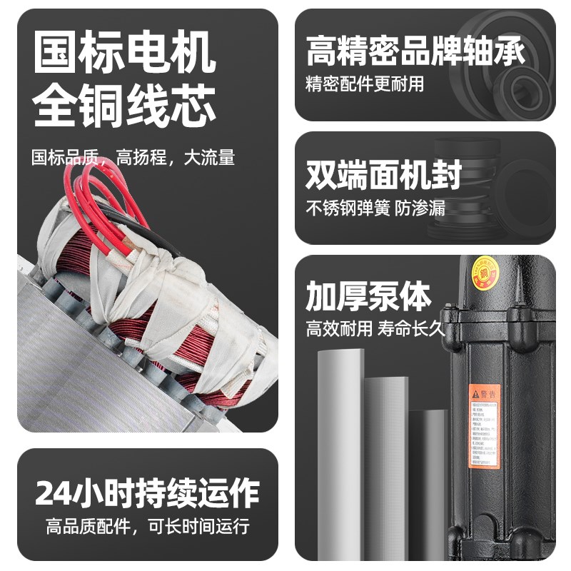 国标排污泵380V三相大口径抽粪泥浆泵地下室工地排污泵家用污水泵