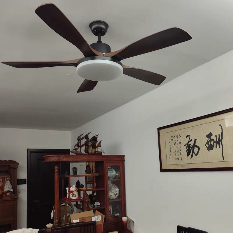 60寸大风力复古吊扇灯餐厅家用客厅商用现代简约变频电風扇燈一体