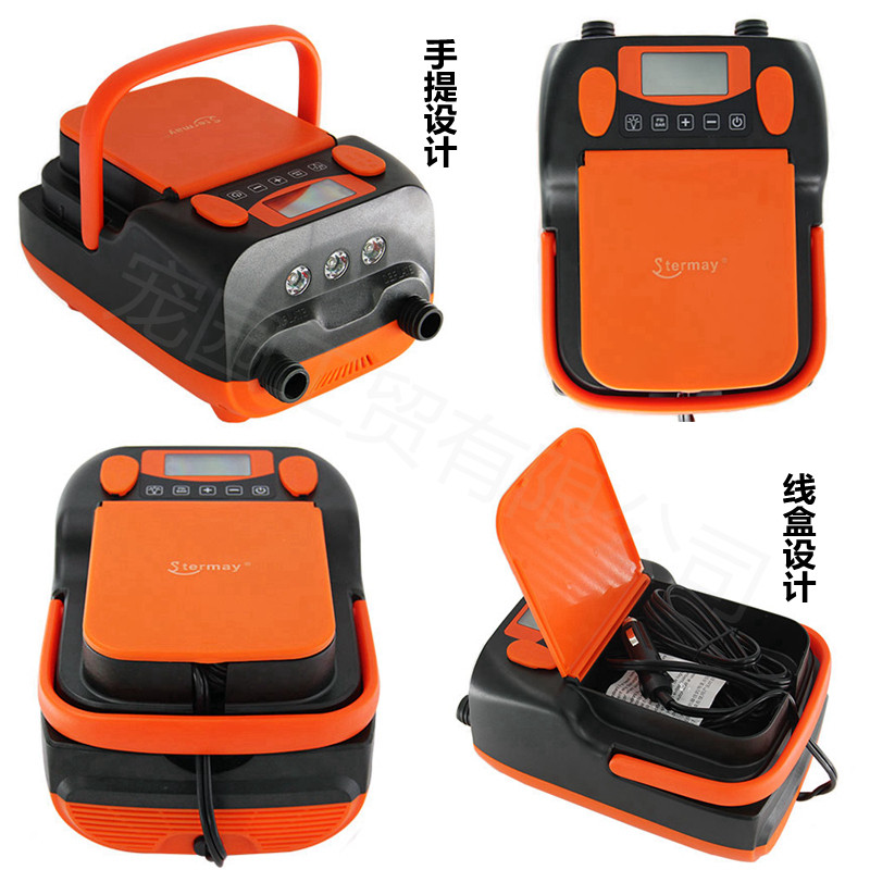 锂电池蓄电式12V车载充气泵 sup冲浪浆板冲锋舟露营帐篷床垫*轮胎