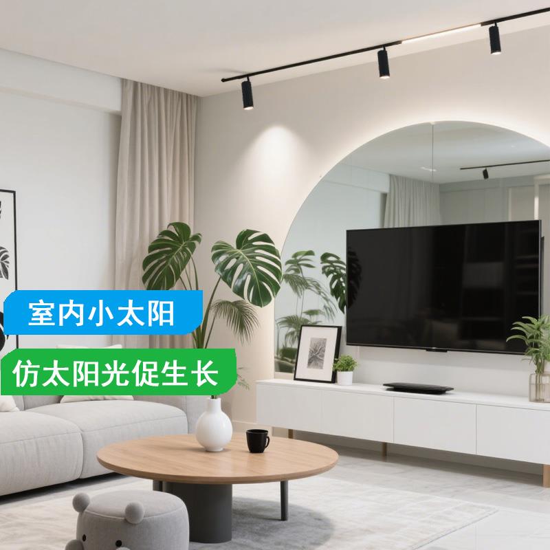 48V磁吸轨道植物补光灯生长射灯仿太阳全光谱室内绿植景观补光灯