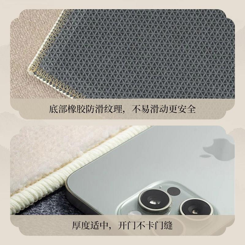 新中式红色地垫入户门垫进门长条地毯阳台门口防水晒脚垫厨房门垫