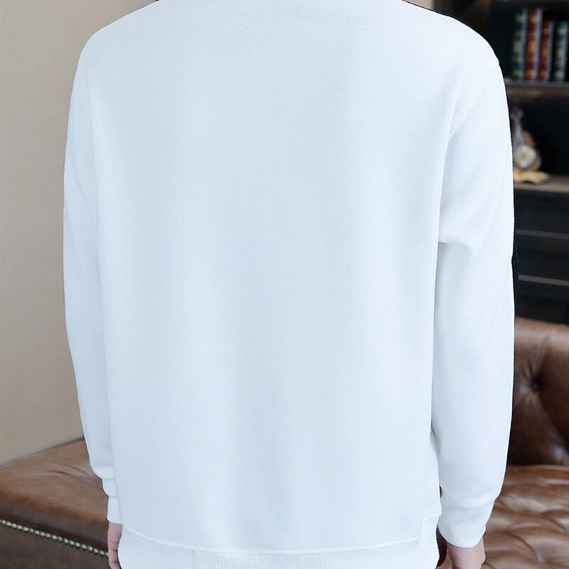 男士保暖内衣上衣单件加绒加厚潮流可外穿带领打底衫冬季防寒秋衣