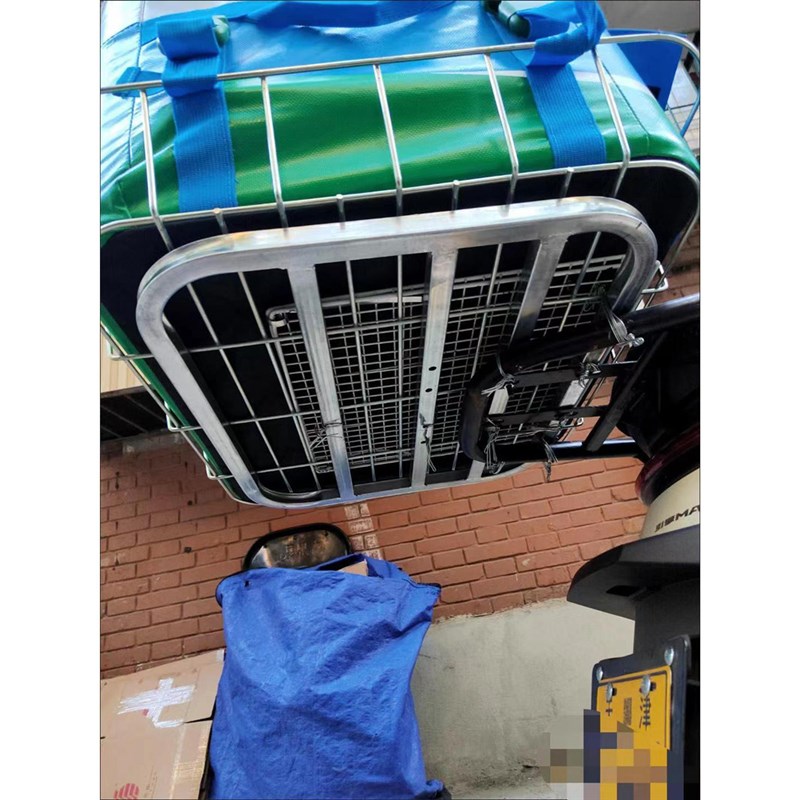电动车后货架钓鱼箱尾架焊接加厚外卖架电瓶车送餐架固定保温箱架