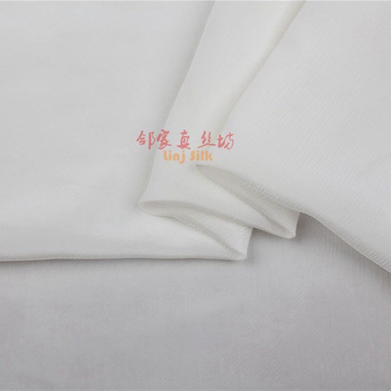 桑蚕丝本白色真丝双绉布料服装厂特价零布丝绸衬衣里衬面料满包邮