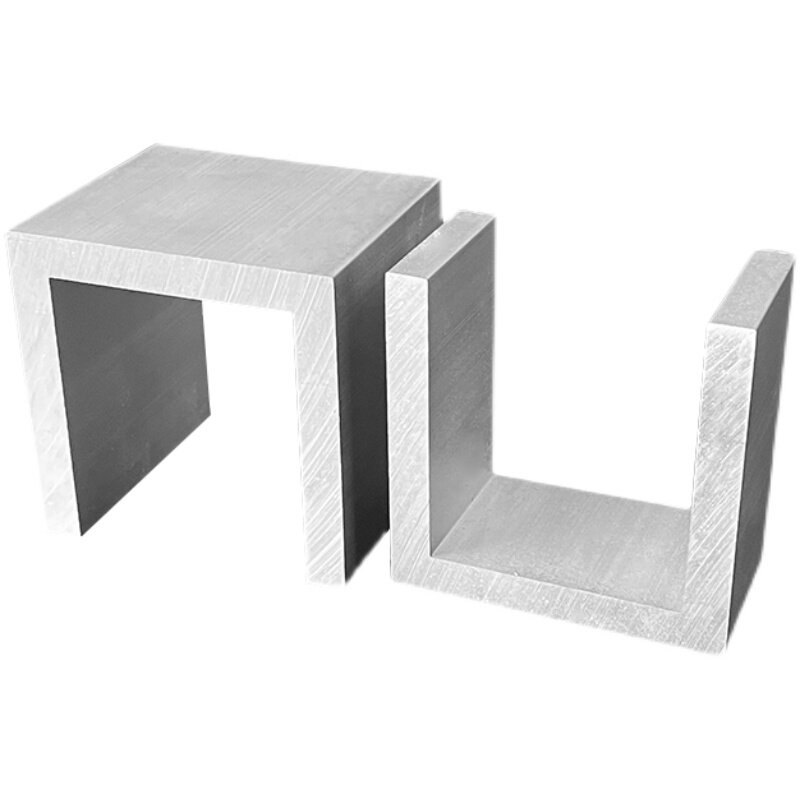 铝合金U型槽铝80*80*10mm内径60mm加厚卡槽凹槽导轨工业铝型材