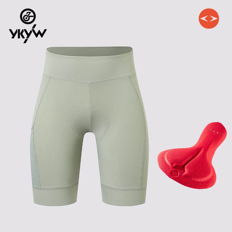 YKYW骑行服短裤核心200密度女夏公路车侧袋双箭头坐垫无背带高腰
