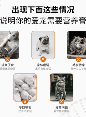 派得营养膏猫咪美毛宠物补充维生素能量犬用狗狗补钙通便营养用品