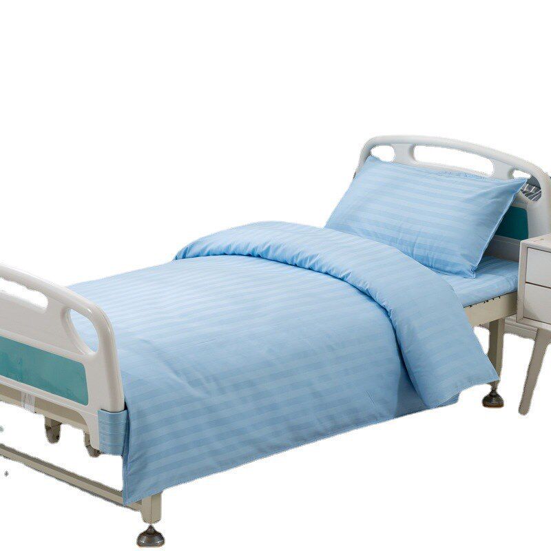 医院床上用品三件套养老院诊所加厚加密白色床单被套枕套单人床品