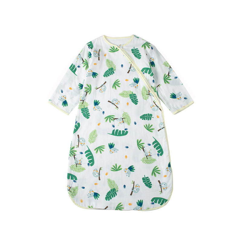 儿童睡袋夏季天薄款纯棉纱布连体睡袍中大婴儿小学生空调房防踢被