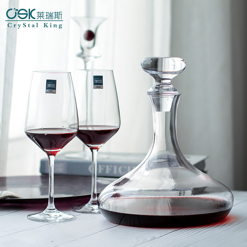 CSK无铅水晶玻璃红酒醒酒器创意欧式带盖醒酒壶分酒器红酒杯家用