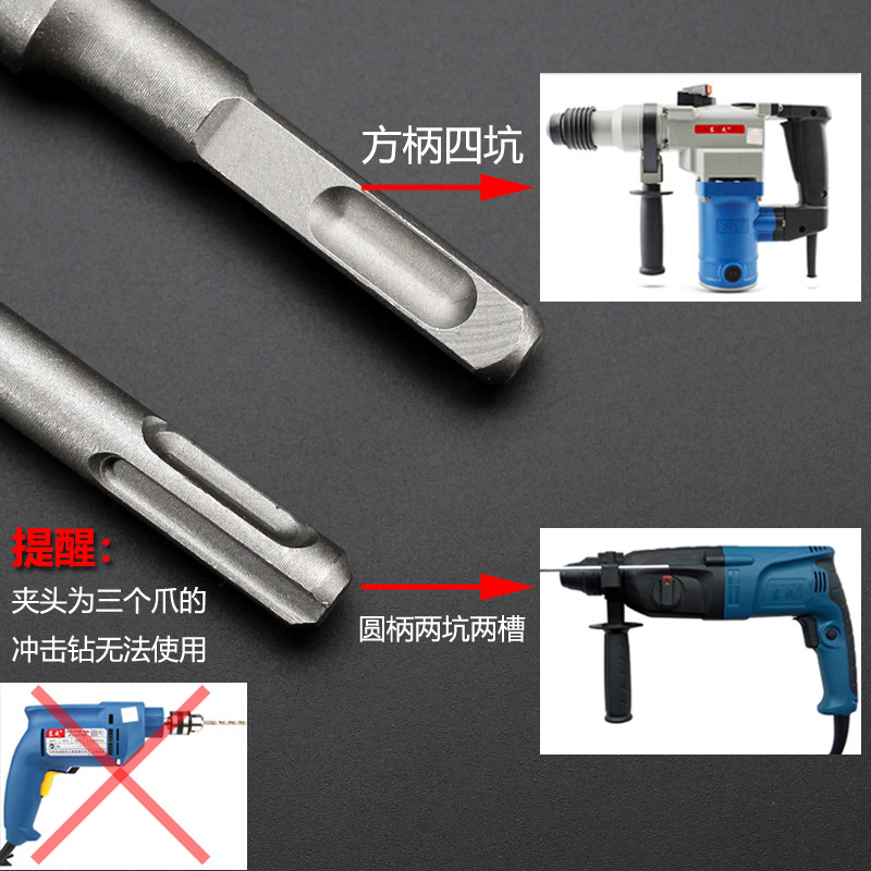 电锤墙壁空调水管打洞开孔器穿墙空心钻水泥扩孔器干打钻头套装
