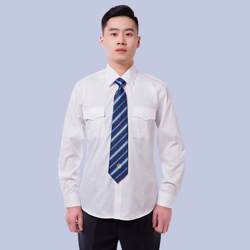 铁路制服白衬衫短袖双口袋长袖工务段工作服男女铁路新式路服衬衣