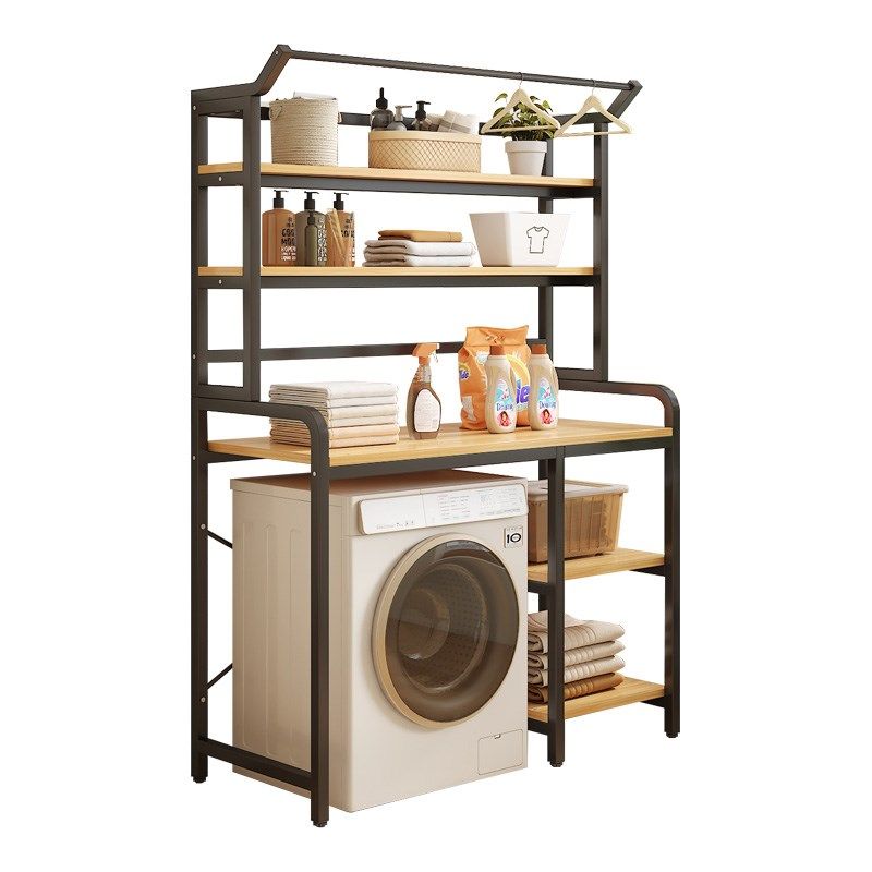 洗衣机置物架落地式滚筒波轮上方收纳架家用阳台多功能免打孔架子