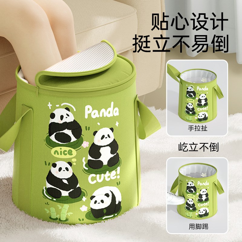 儿童泡脚桶宝宝过小腿小号带盖可折叠足浴深桶省水便携保温足浴袋